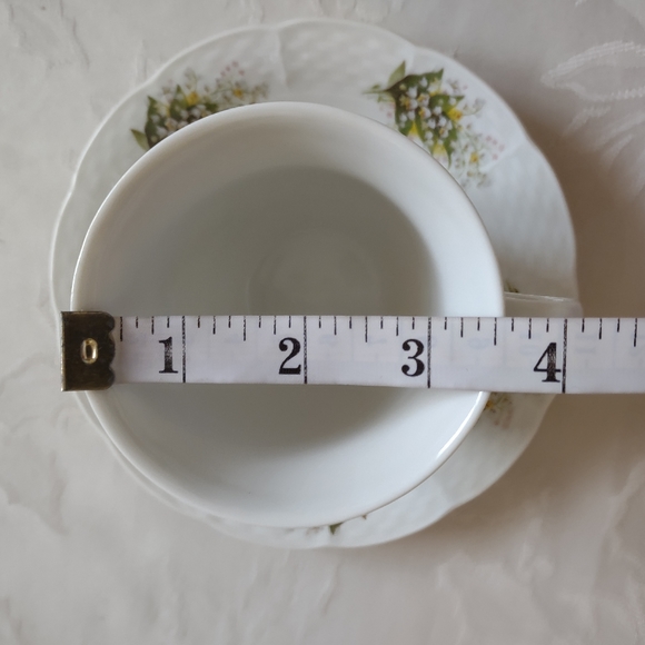 Vintage Carlsbad Boheme Thun Czech fine porcelain cup + saucer floral painted - Picture 4 of 10